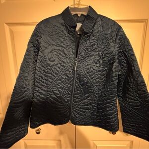Nine West Blue Quilted Jacket